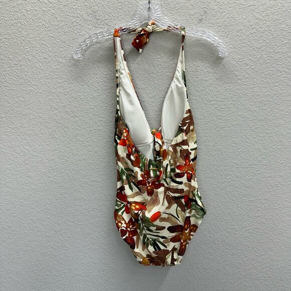 Vince Camuto Swimsuit Women's Size 8 Seychelles Floral Tie Front Halter New - Picture 3 of 5